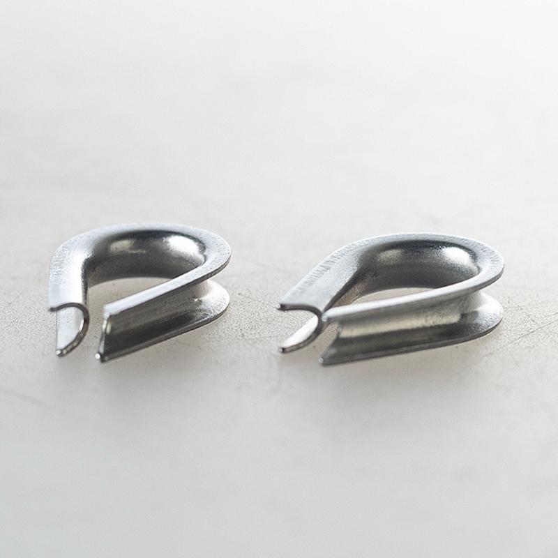 1/8inch Steel Thimble Heart Shaped Triangle Fixing Collar Steel Tool Part for Heavy Duty Industrial Application 50pcs