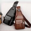 Men's Chest Bag USB One-shoulder Messenger Chest Bag Casual Fashion Bag Diagonal Backpack