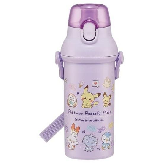 Skater water bottle children direct drinking 480ml plastic one-touch dishwasher safe made Japan Pokemon Pokepiece 24 girls PSB5SANAG-A