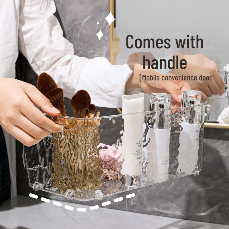 Clear Acrylic Cosmetics Organizer & Storage Box for Bathroom and Vanity