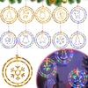 Christmas Window Lights USB Powered LED Curtain Fairy String Light Remote Control LED Hanging Ring Lights Home Garden Decoration