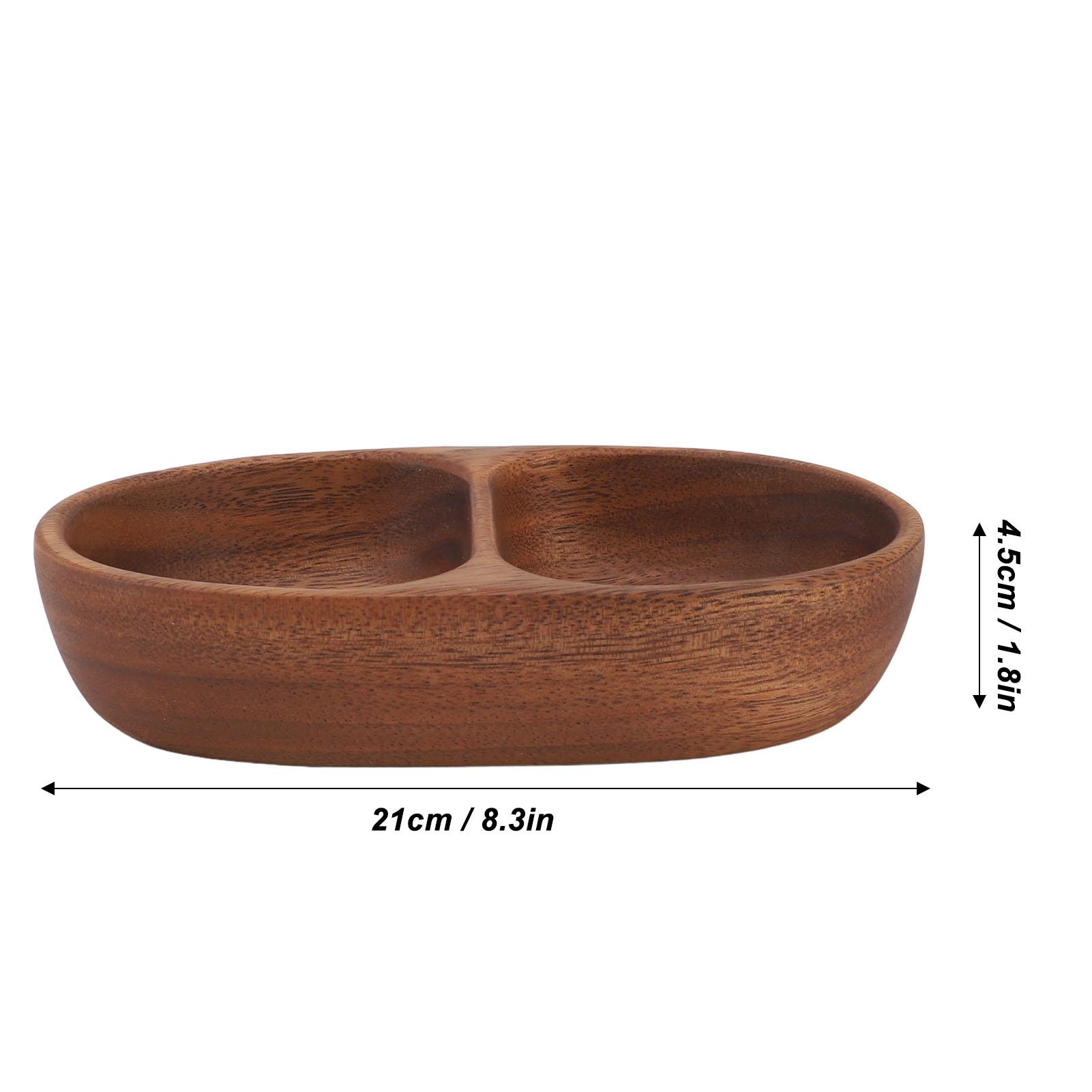 

Wooden Snack Plate Eco Friendly Wood Dried Fruit Tray Multipurpose Serving Platters for Salad Dessert Nut for Home Outdoor