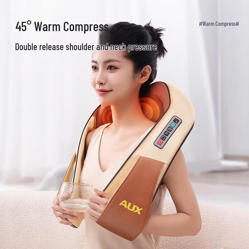 Aux Multi-purpose Neck and Body Kneading Massager with Heat CN Plug (adapter Included)
