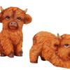 2 Pieces Figurines Decorative Statues Collection Cute Creative Tabletop Ornaments for Cabinet
