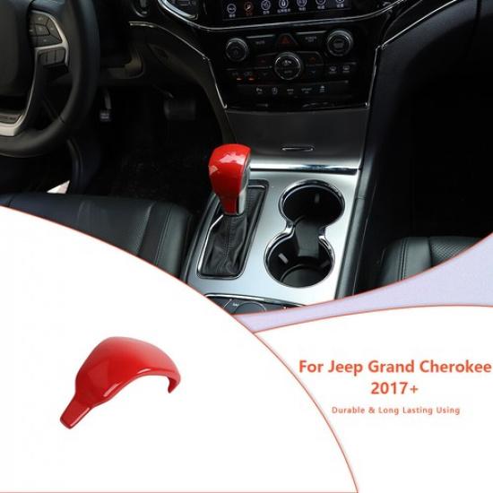 Red Gear Shift Head Knob Cover Trim For Jeep Grand Cherokee 2017+ Accessories