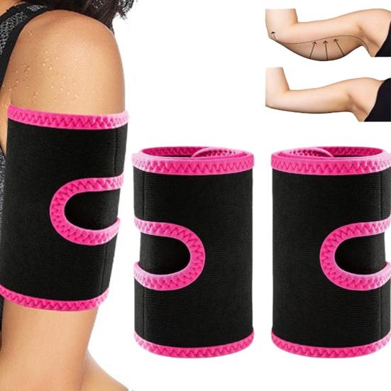 Arm Trimmer for Men Women Neoprene Compression Sauna Sweat Arm Trainer Sleeve Adjustable Slimmer Band Wraps for Workout Sport