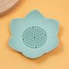 Silicone Soap Dish Lotus Shape Soap Holder with Drainage Holes Non-Slip Soap Holder