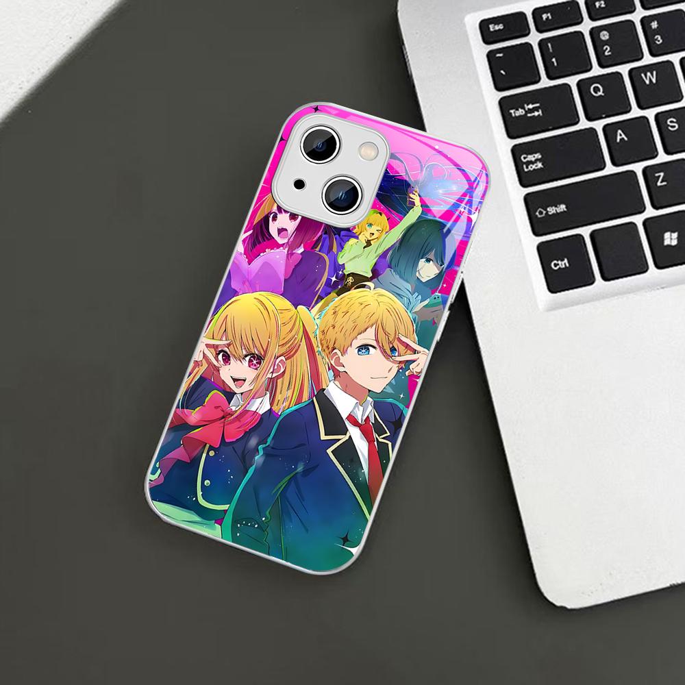 Oshi No Ko Anime Phone Case For IPhone 15 13 12 Mini 11 Pro XS Max X XR 14 Plus Tempered Glass Cover