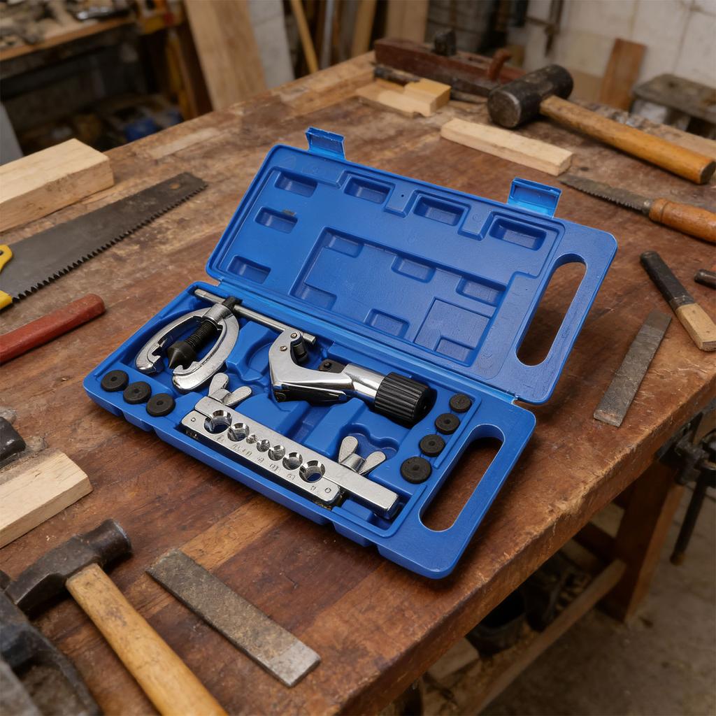 Flaring Tool Kit Multifunctional Metal Accurate Brake Line Flaring Tool Kit for Pipeline Installation and Maintenance