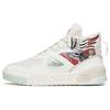 New Life Collection Anti Slip Wear Resistant High Top Skateboard Shoes Women's White Red 122148902-3