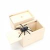 Rubber Spider Trick Box Handmade Wooden Box with Spiders Hidden Inside Suitable for Adults Children's Mischievous Adult Items