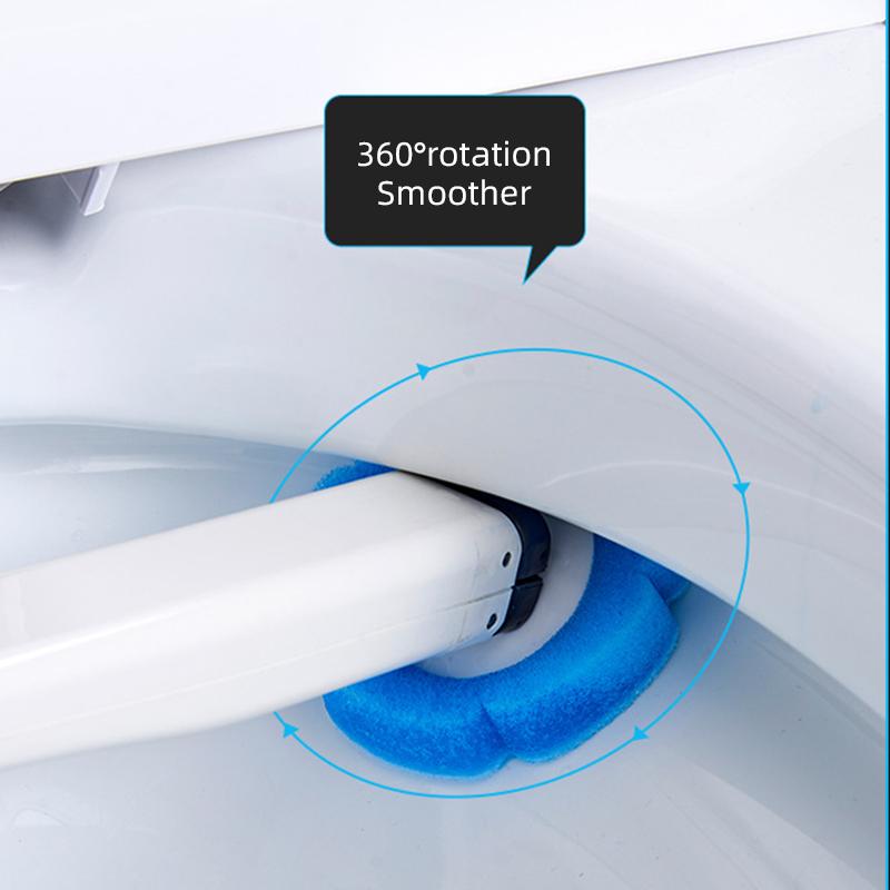 Mengni Wall Disposable Cleaning Toilet Brush Set Long Handle Home Cleaning Tool with Replacement Brush Head Toilet Bathroom Set