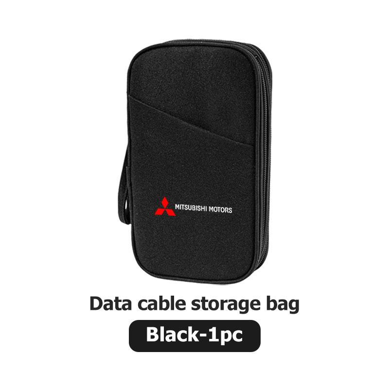

Portable Car Travel Storage Bag Keys License Gadget Card Bag For Mitsubishi Lancer ASX Pajero Mirage Attrage Xpander Outlander