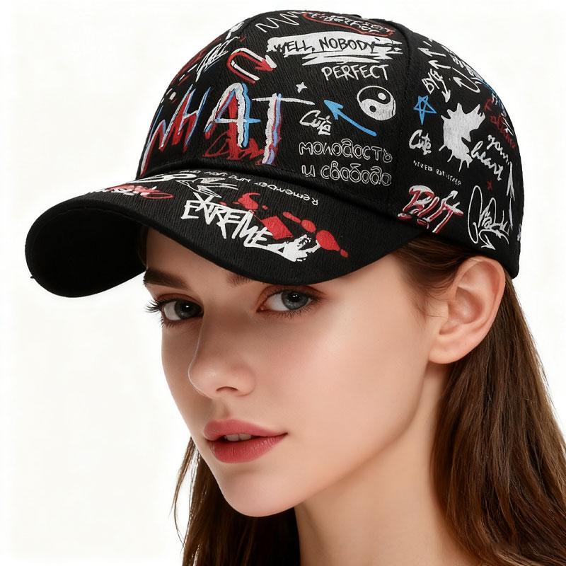 Graffiti Baseball Cap, Fashionable And Versatile Outdoor Sun Hat For Men And Women