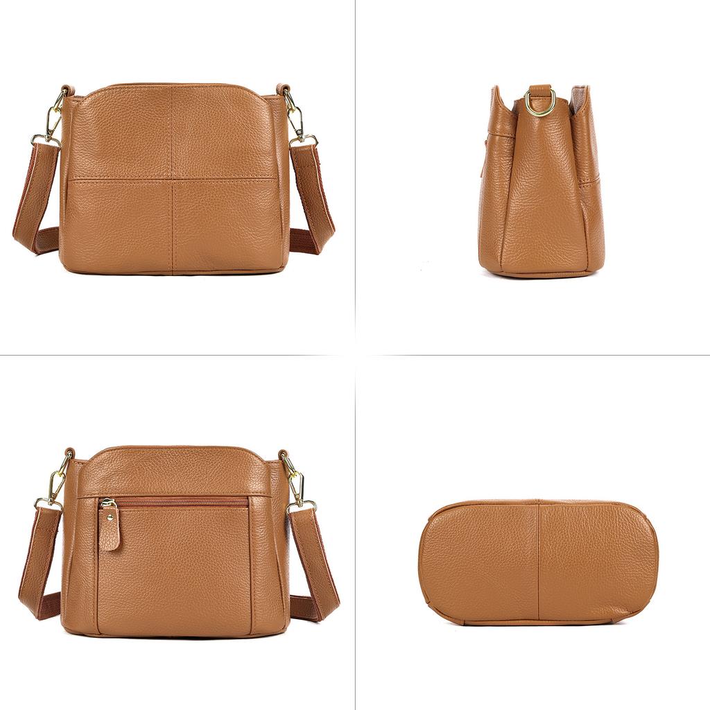 Hot Selling Genuine Leather Women's Crossbody Bag, Top Layer Cowhide Shoulder Bag, Women's Large Capacity, High-end, Versatile Shoulder Bag