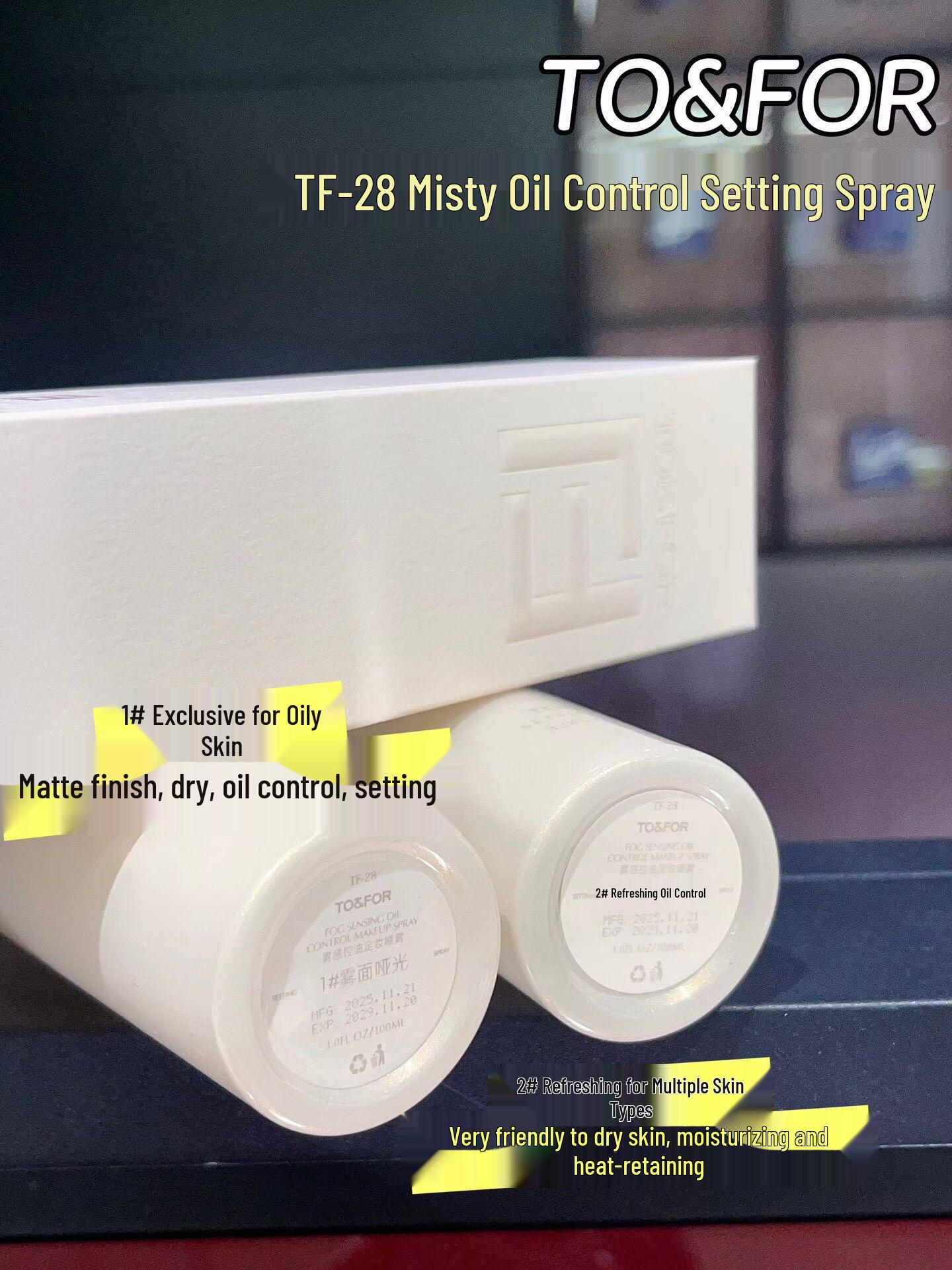 TO&FOR Mist Control Oil Setting Spray - Refreshing, Hydrating, Matte Primer. Quick-Drying, Smudge-Proof Film Lock. Matte Finish