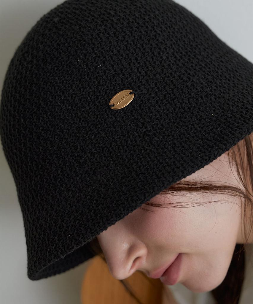 Hallen Soft Knit Bucket Hat (C078_Black)