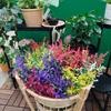 12PCS Artificial Plants Lavender Wedding Bridal Vase for Home Christmas Wreath Crafts Outdoor Garden Window Sill Decoration