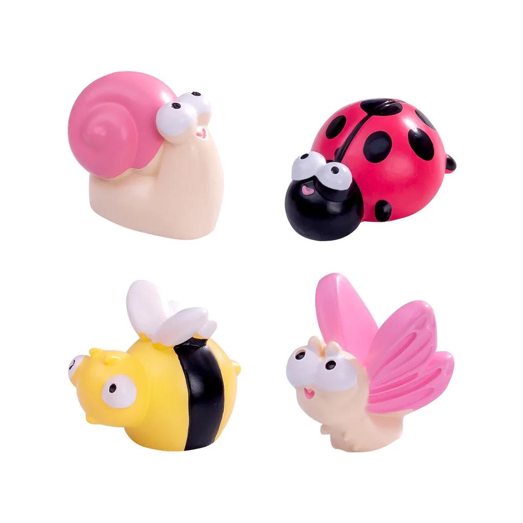 Figurines Miniatures Cute Cartoon Caterpillar Snail Insect Micro Landscape Ornaments For Home Decorations DIY Gardening Decor