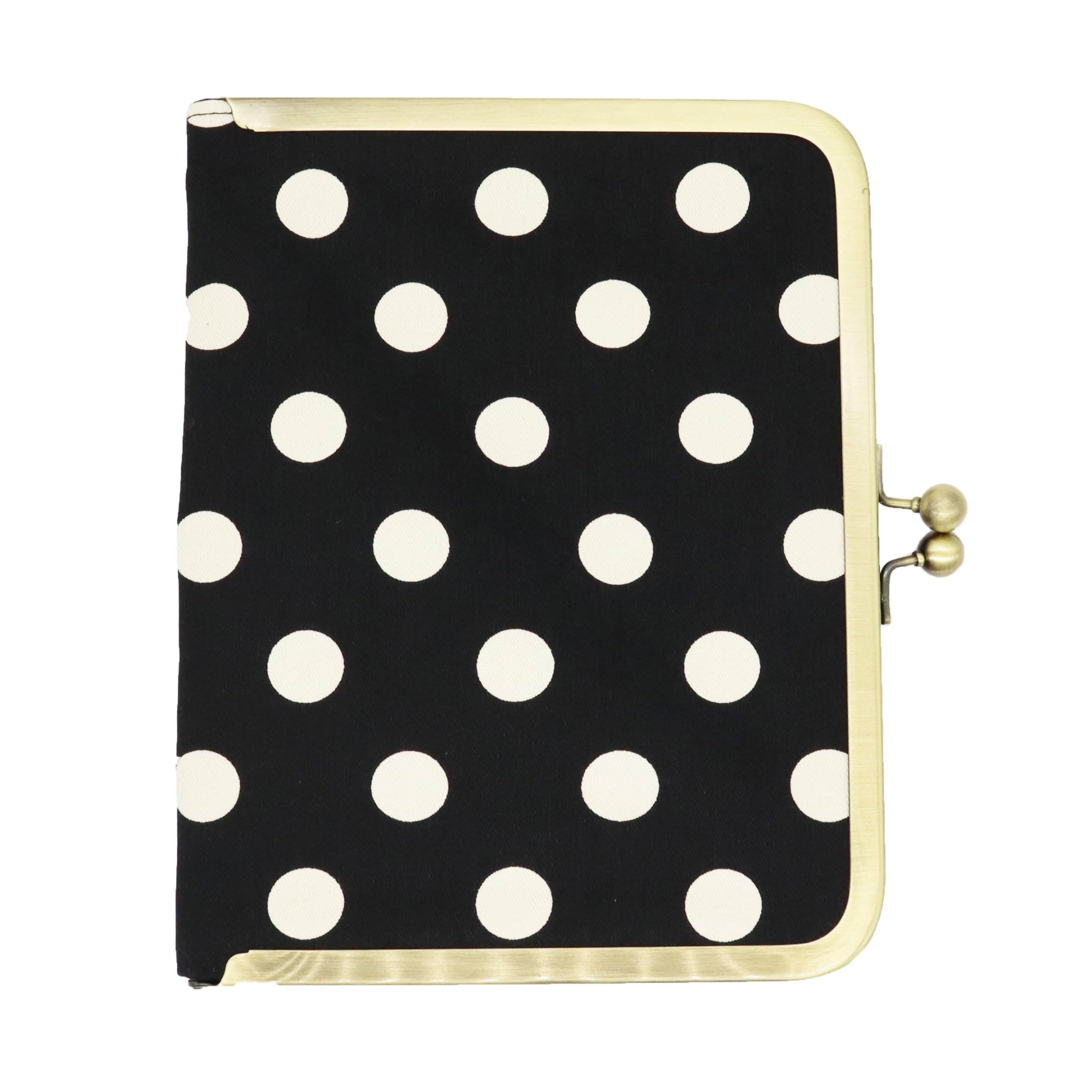 

[Onishi Ken] Black Dotted Notebook Case with Clasp