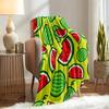 Vibrant Summer Watermelon Fruit Throw Blanket - Cozy Lightweight Cute Art Accent for Couch Bed Living Room Decoration