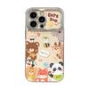 Cute Animal Bracket Bracelet Suitable for Iphone16 Apple 15 Mobile Phone Case 14 Electroplated Large Window 13 Silicone Women