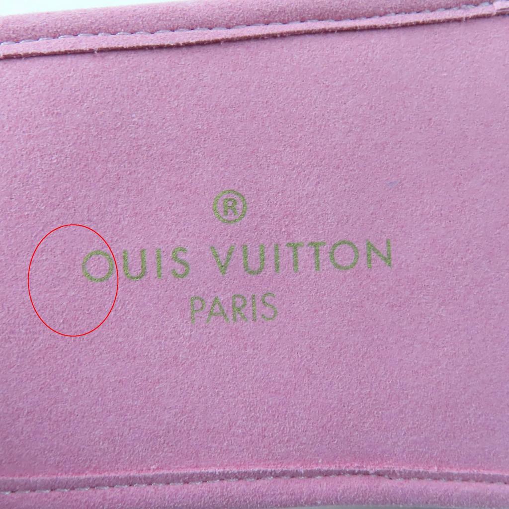 Excellent LOUIS VUITTON Other shoes Embroidered logo satin slippers pink Satin Women Used