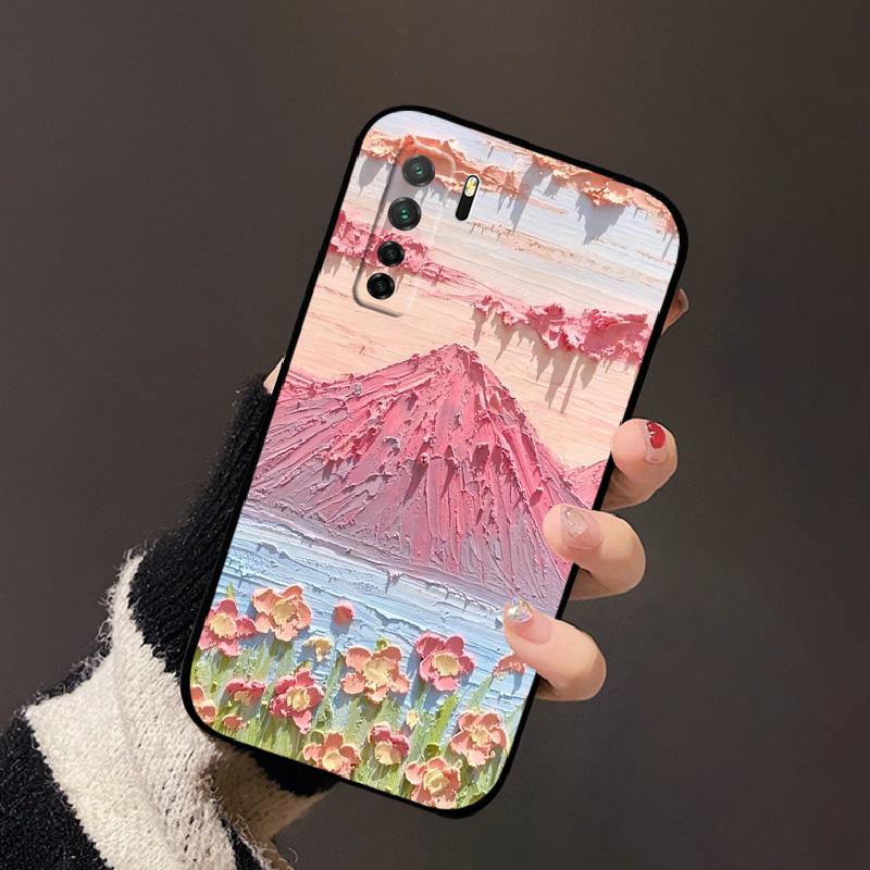 For Huawei P40 Lite 5G Nova 7 SE Case Cute Cartoon Cover Shockproof Soft Silicone Phone Shell Funda For Honor 30S Russia Edition