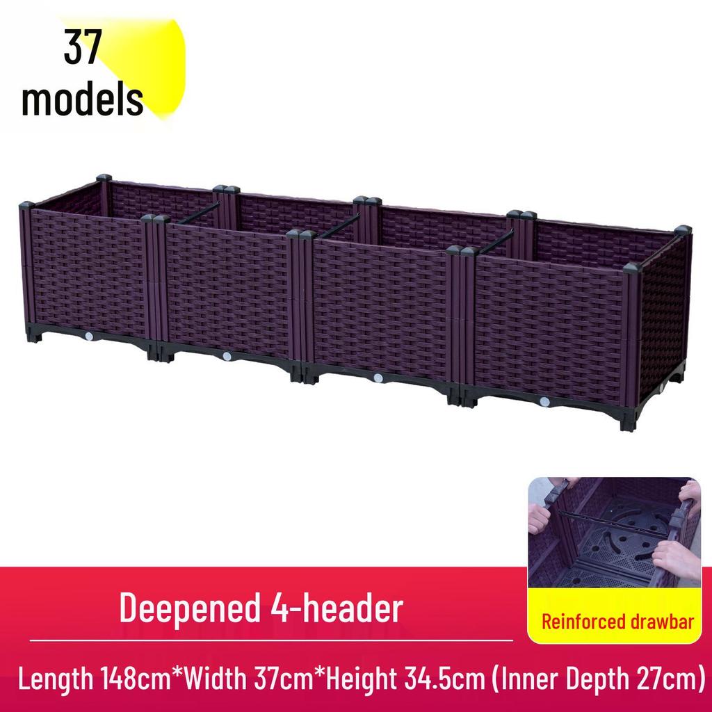 Large Outdoor Plastic Elevated Vegetable Planter Box for Balcony Gardening