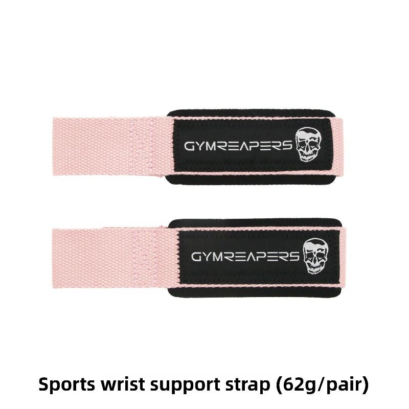 Fitness Exercises Include Assistive Straps for Grip Strength Training, Hard Pull Training Straps, Pull-up Assistance Straps, and Pull-up Aids. розовый
