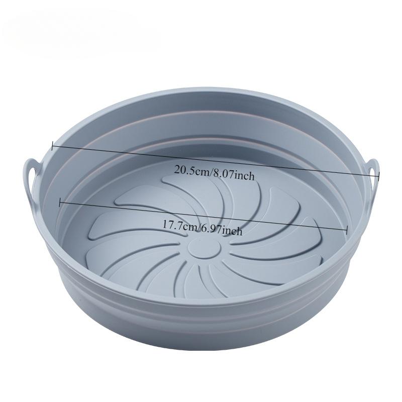 Round Collapsible Baking Sheet Air Fryer Silicone Pot Thick Reusable Silicone Square Air Fryer Liner Baking Tray Baking Utensils