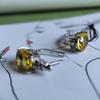 Silver Earrings with Citrine Nano 8.005ct (2190011)