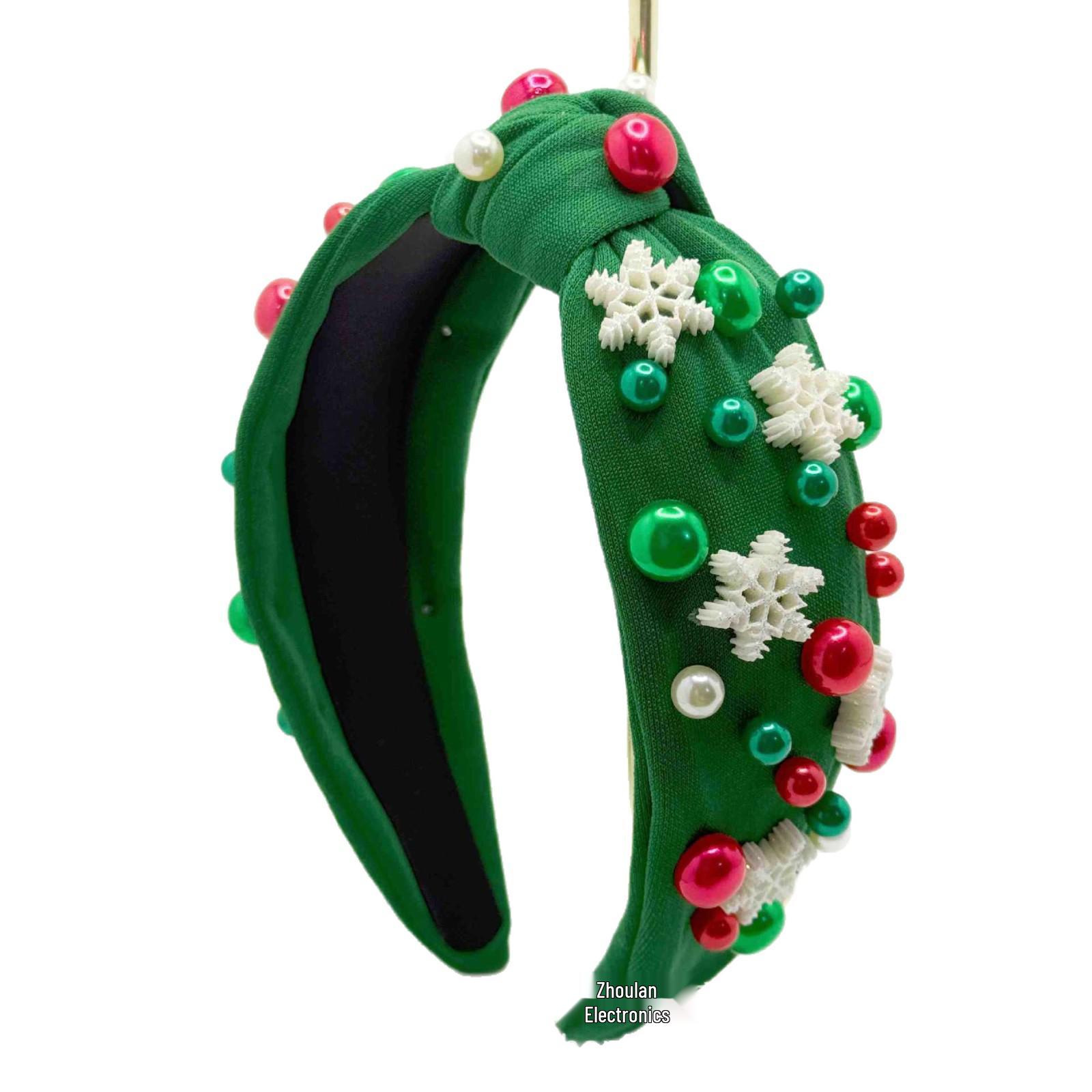 

Snowflake Baroque Christmas Headband: Festive Holiday Party Hair Accessory Large Snowflake