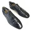 80s-90s? Vintage/FLORSHEIM Imperial/Leather Semi-Brogue Straight Tip Shoes/10.5EEE/28.5/Black/(USED)