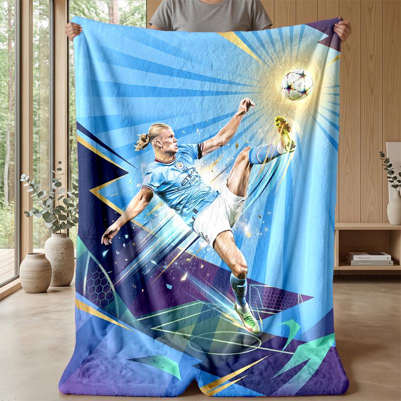 Erling Haaland Soft Flannel Fleece Blanket Lightweight Cozy Warm Throw Blanket For Sofa Bed Home Decor