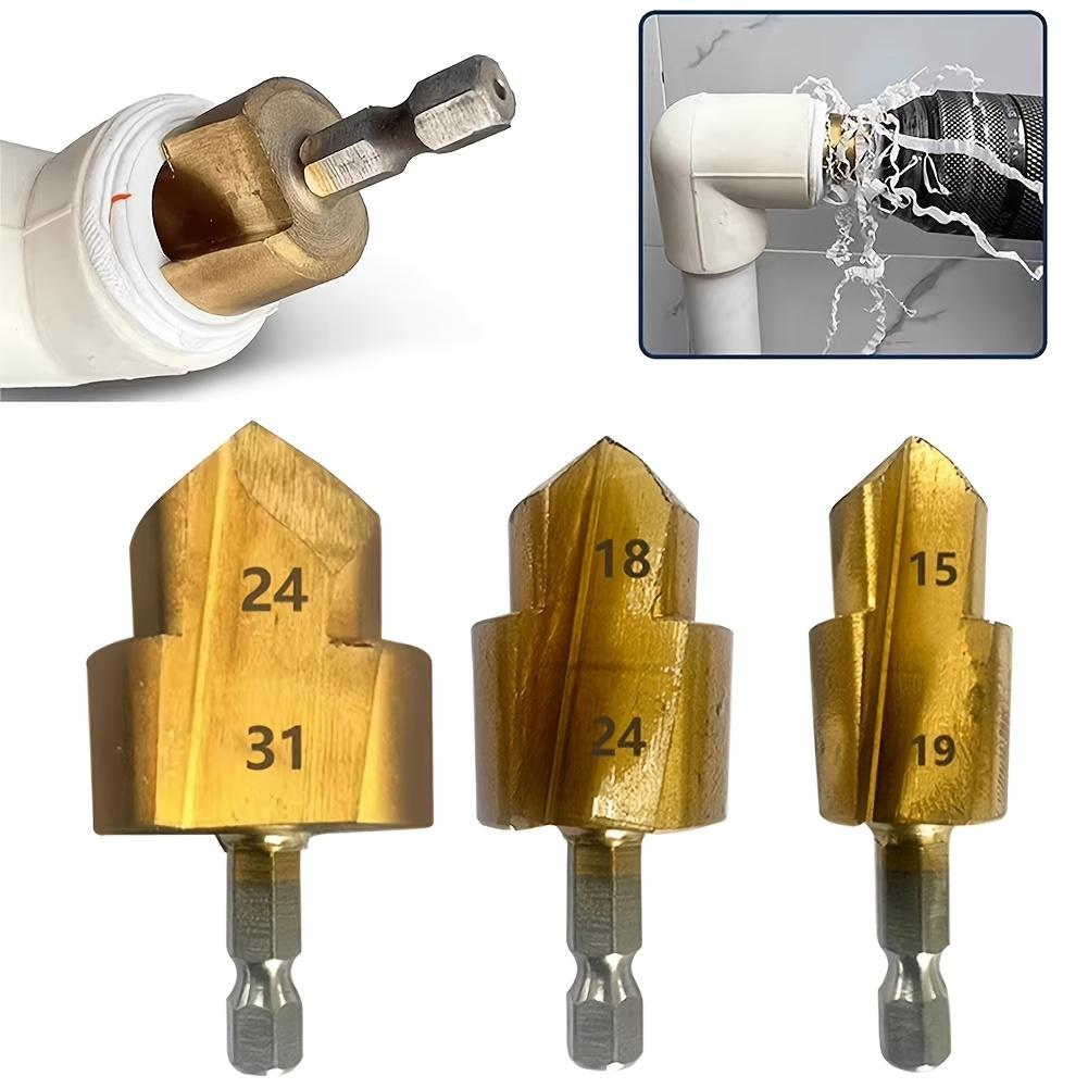 Balení jednoho kusu Vrták s šestihrannou stopkou pro výstružník PPR trubek, velikosti 20/25/32 mm, kompatibilní s elektrickými vrtačkami, pro vystružování vodovodních trubek