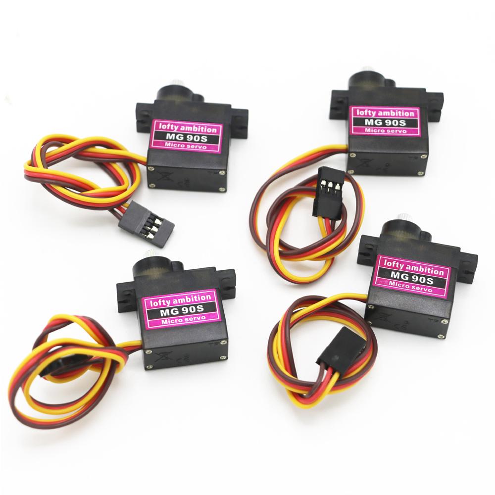 

4pcs Lofty ambition MG90S Metal Gear Upgraded Digital Micro Servos for Smart Vehicle Helicopter Boart Car mg90s