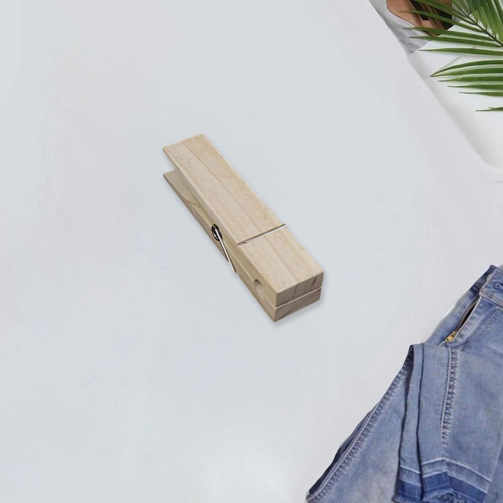 Wooden Clothespin Clothes Peg Laundry Bathroom Clothing Clamp Wood Clip for Indoor and Outdoor Patio