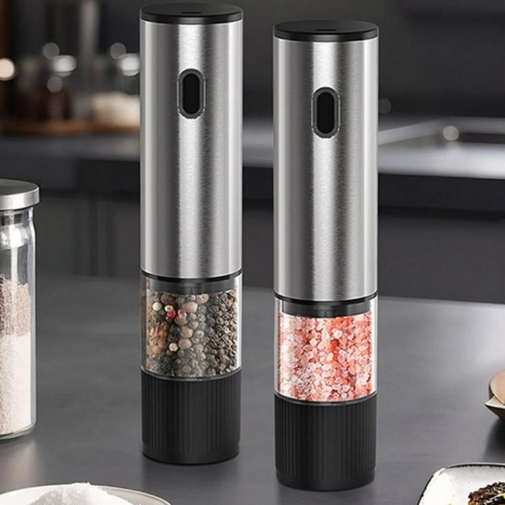 SMABAT Electric Salt & Pepper Grinder Stainless Steel 5-Level Adjustment Type-C Charging