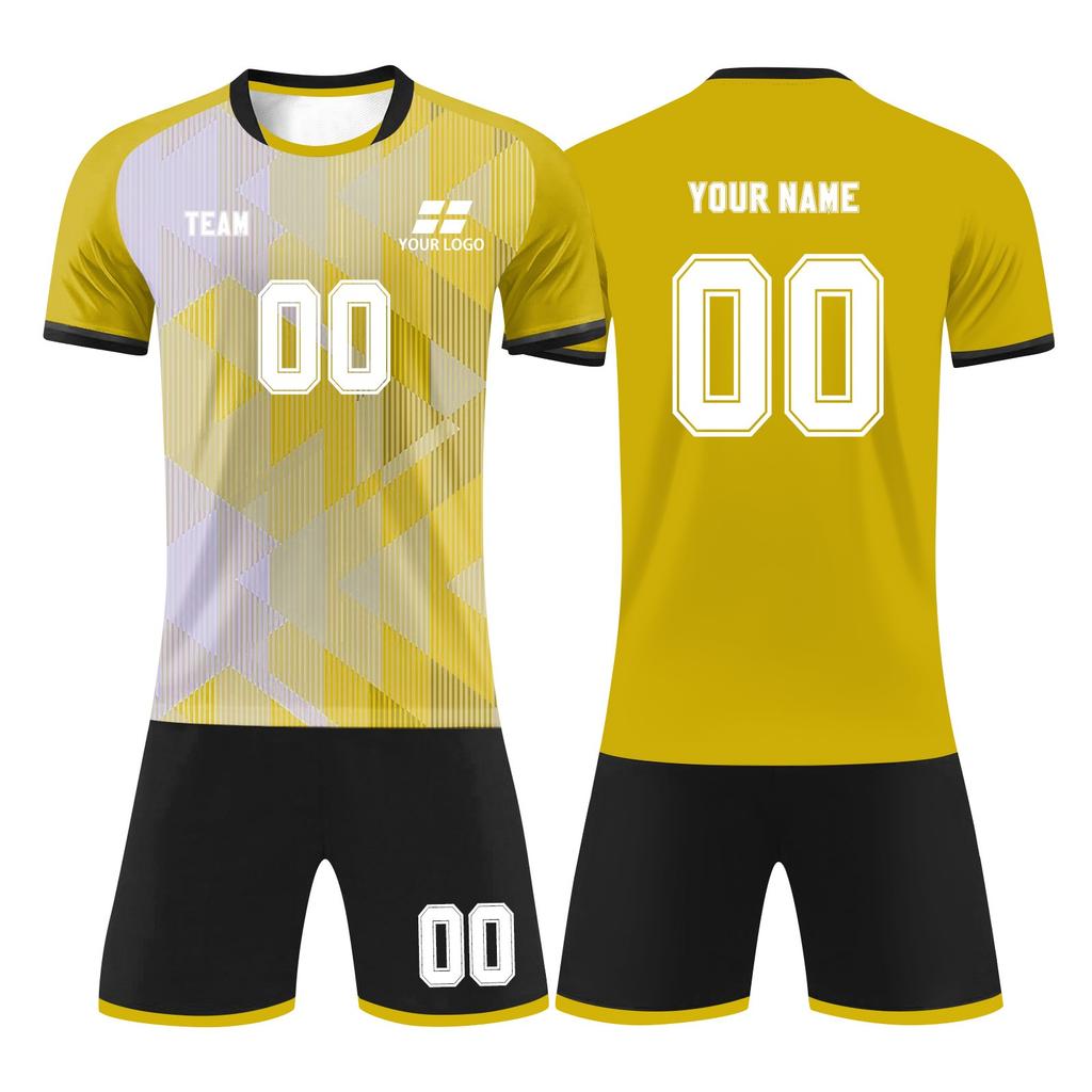 Heren Atletische Voetbalshirt en Korte Broek Set Lichtgewicht Sneldrogend Team Uniform voor Training Wedstrijd Sportkleding