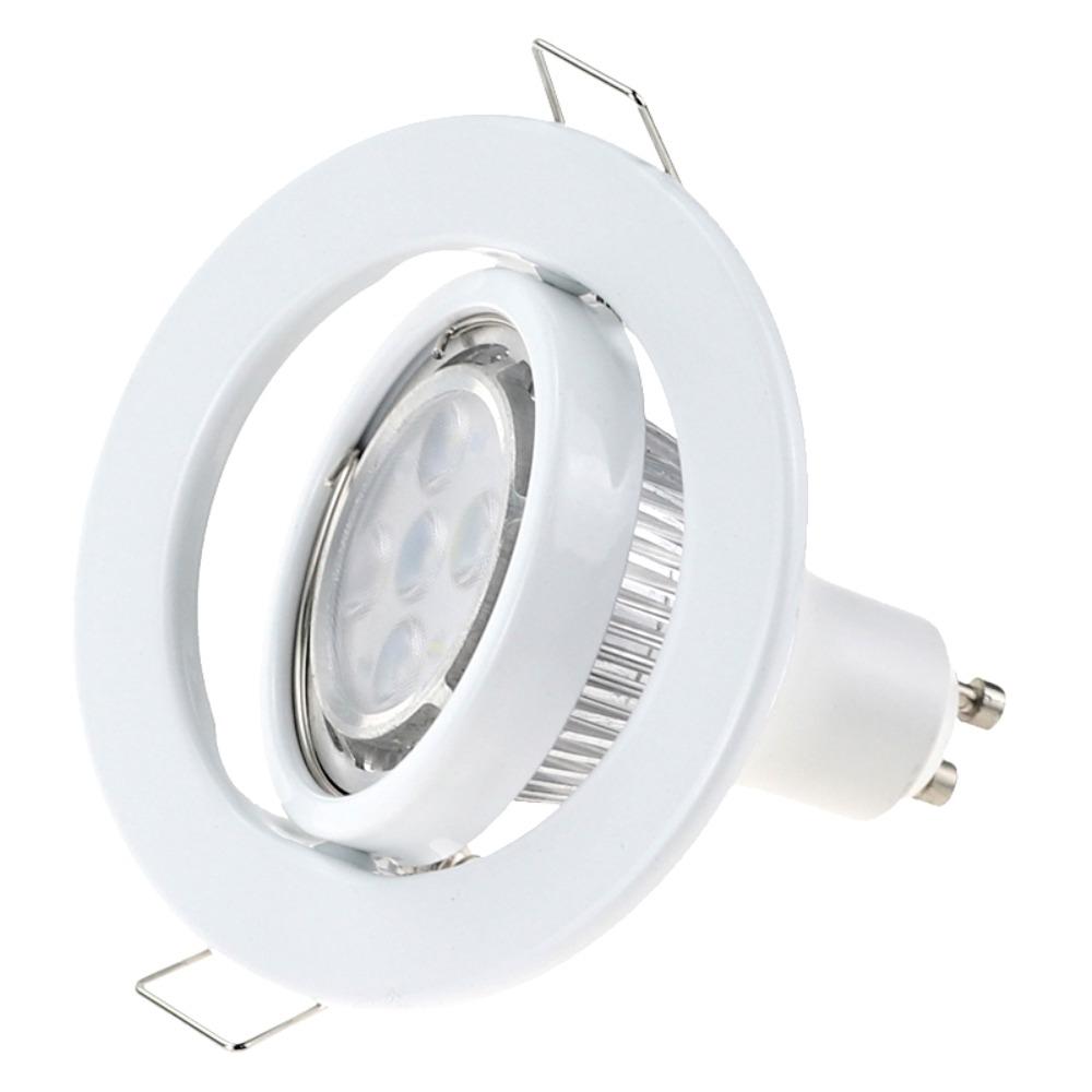 1/10PCS Modern Recessed Downlight Lamp Frame, GU10 MR16 Ceiling Spot Light Black White Nickel Round Spotlights Cut-Out 70mm