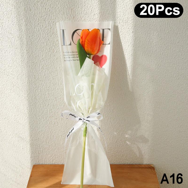 20/30/50ks Barevné Květinové Obaly Průhledný Sáček Na Kytici Obal Na Květiny Voděodolný DIY Dárek Květinová Dekorace