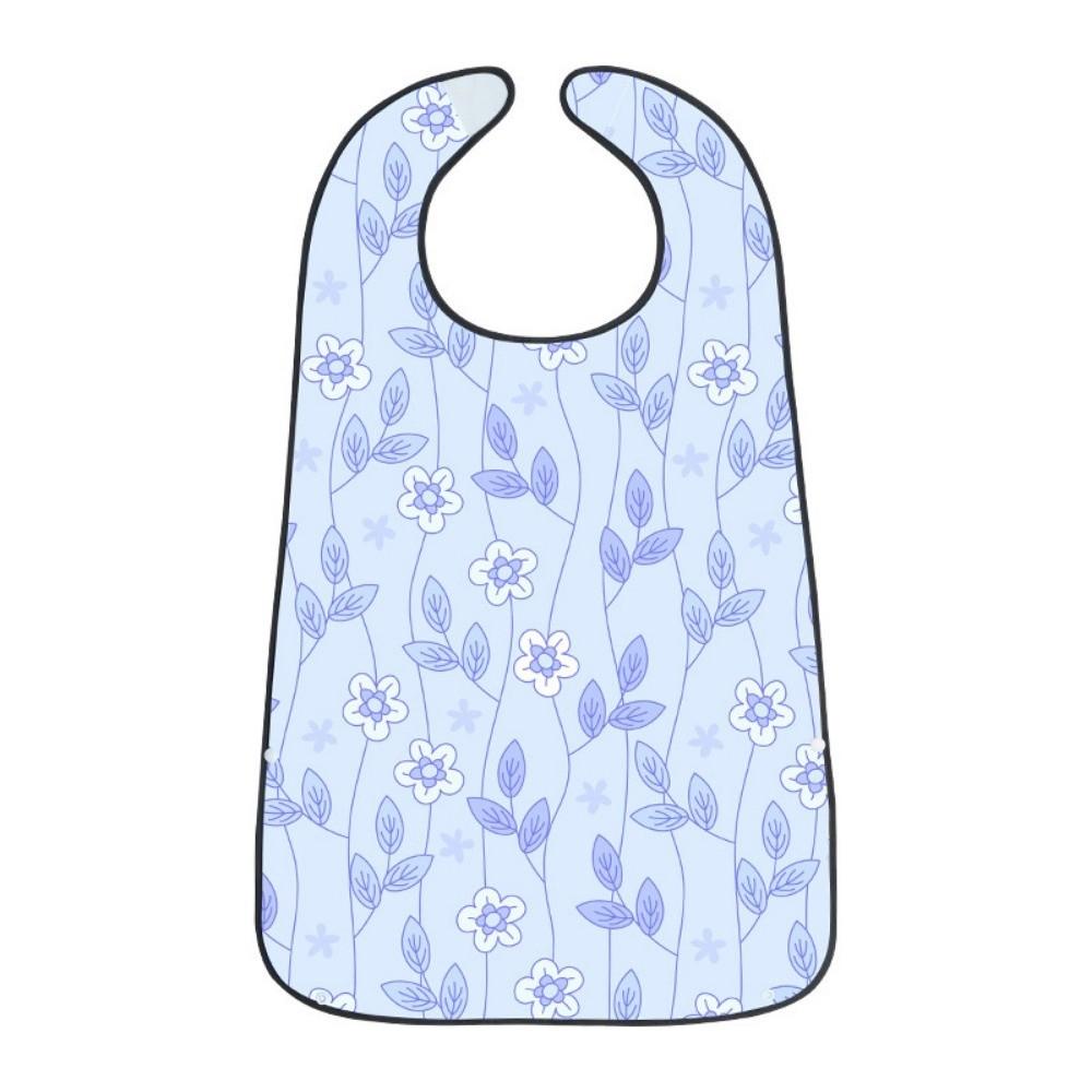 Reusable Adult Bibs Floral print Clothing Protector Multi-purpose Feeding Bibs Feeding Nursing
