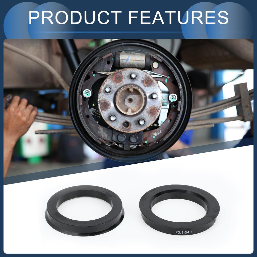 INFINAUTO Hub Centric Ring 54.1mm ID 73.1mm OD Car Wheel Hub Ring ABS Plastic Black 4pcs