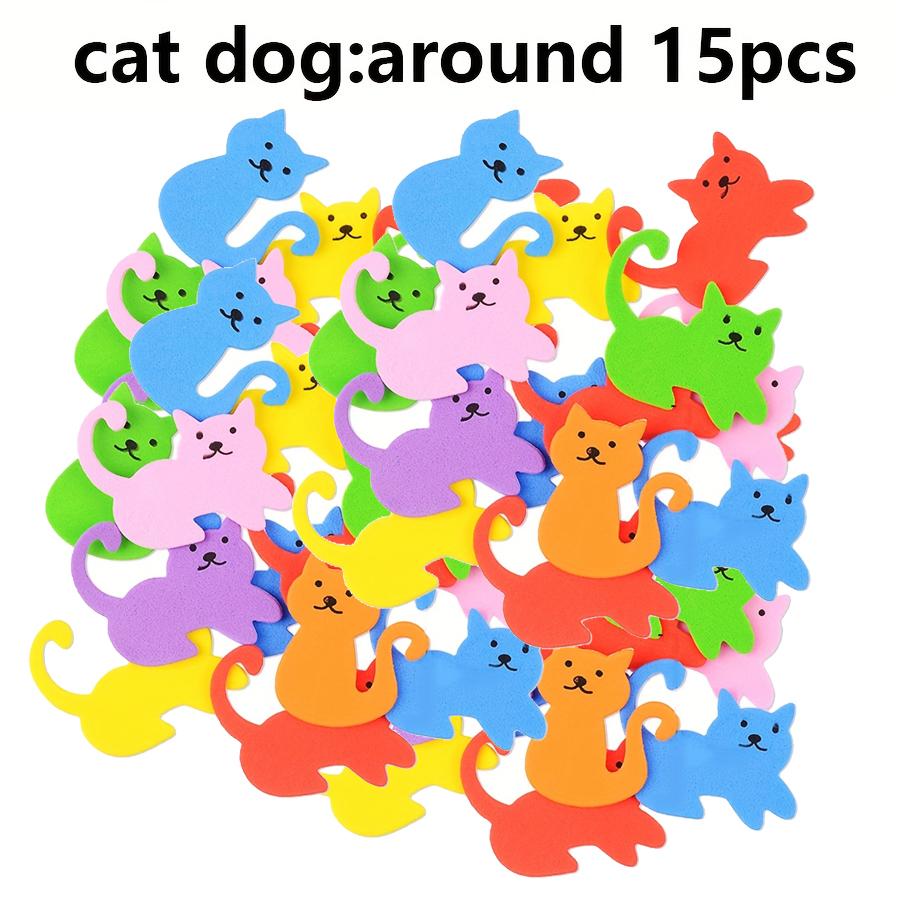 

3D Self-Adhesive EVA Foam Stickers Craft Star Heart Car Fish Dog Cat Flower Numbers Shapes Sponge Patches for DIY Handmade JXB