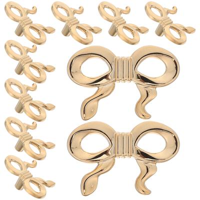 10 Pcs Bow Shape Knobs Furniture Door Pulls Cabinet Handles Drawer Easy To Install And Remove For Dresser Home Kitchen