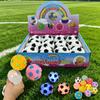 Bola de Futebol Peluda de Desenho Animado com Glitter Macia Amassável Brinquedo de Apertar Alívio de Estresse Brinquedo Descompressor para Crianças Adultos Presente de Festa de Aniversário