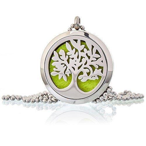 Essential Oil Diffuser Necklace, Tree of Life 30mm