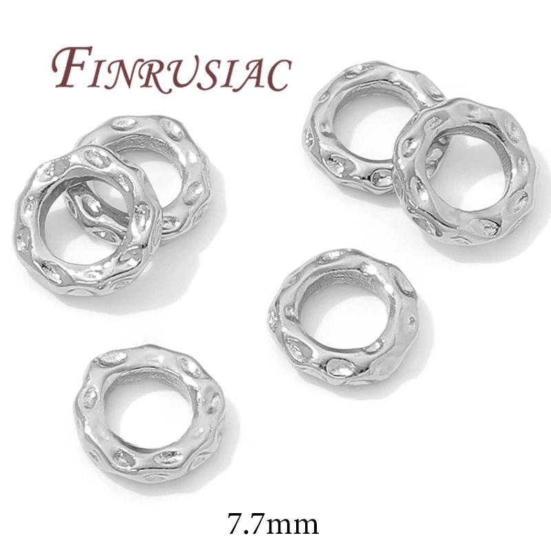 Separators For Bracelets 18K Gold Plated 5.7mm 7.7mm Spacer Bead Jewelry Accessories,Beads Separators,Metal Beads,DIY Findings