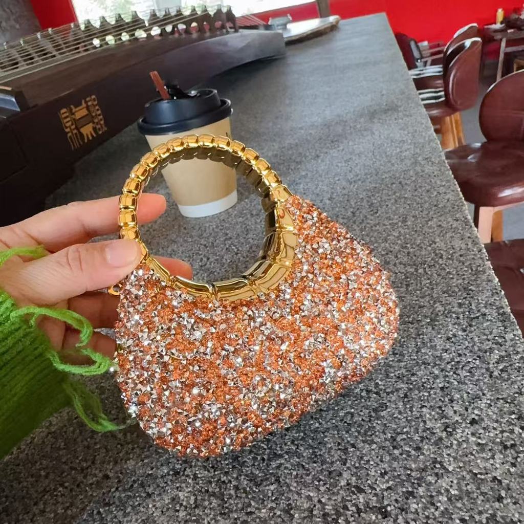 Acrylic Mini Childrens Clutch Bag With Rhinestone Embellishments For Daily Use